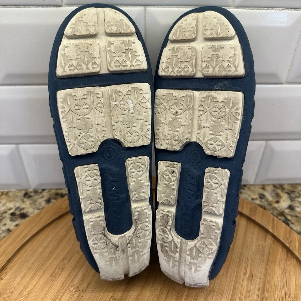 Floafers Prodigy Driver Kids Size 3 Blue Slip On Loafers Shoes Waterproof Preppy